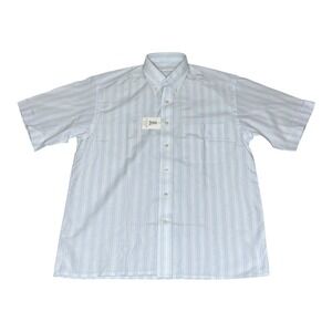 NEW Vintage Lanvin Paris Mens Short Sleeve Button Down Shirt France 38 - 14.5